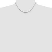 Sterling Silver Rhodium-plated 1.5mm Snake Chain