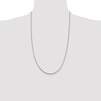 Sterling Silver Rhodium-plated 1.5mm Snake Chain