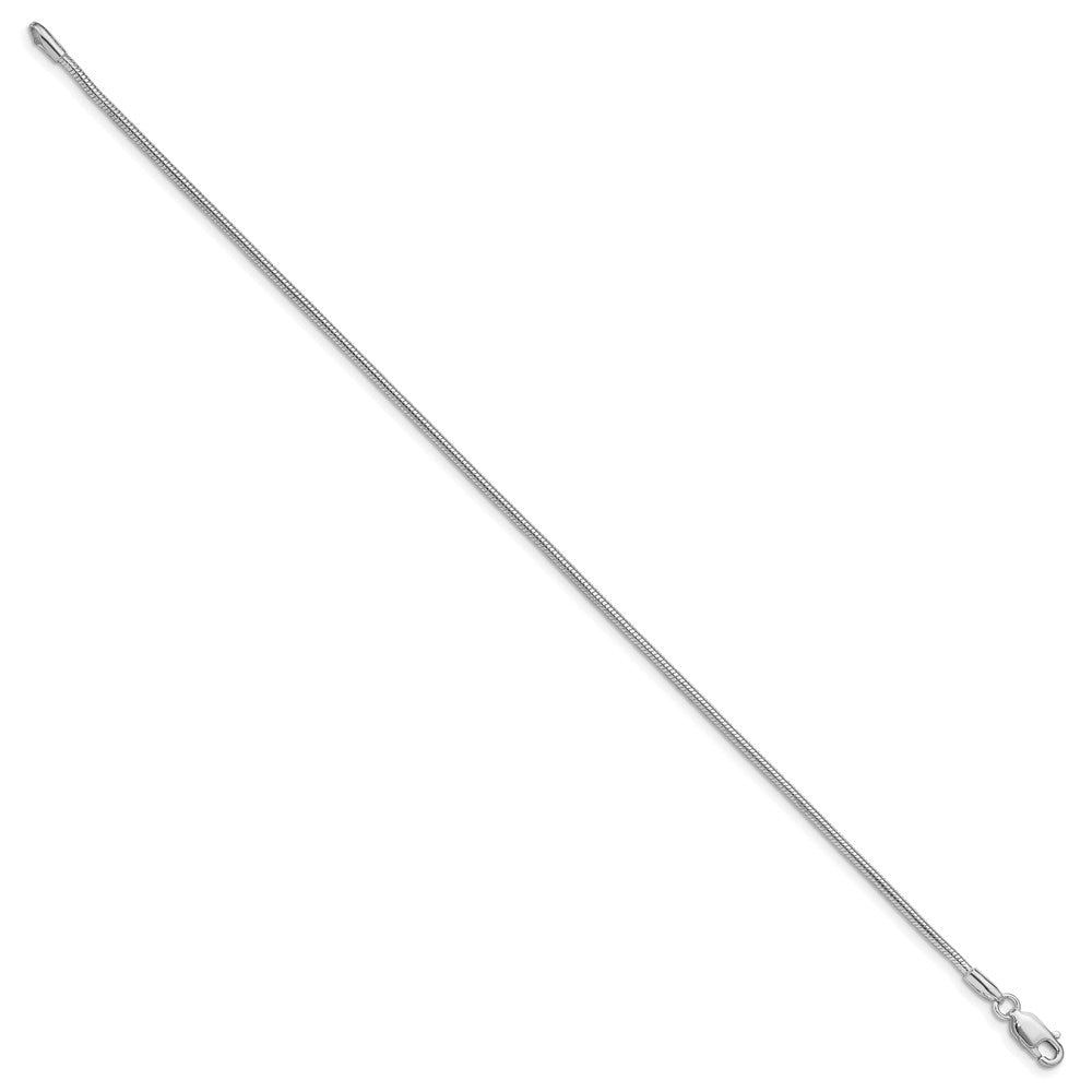 Sterling Silver Rhodium-plated 1.5mm Snake Chain
