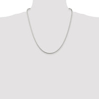 Sterling Silver Rhodium-plated 2mm Snake Chain