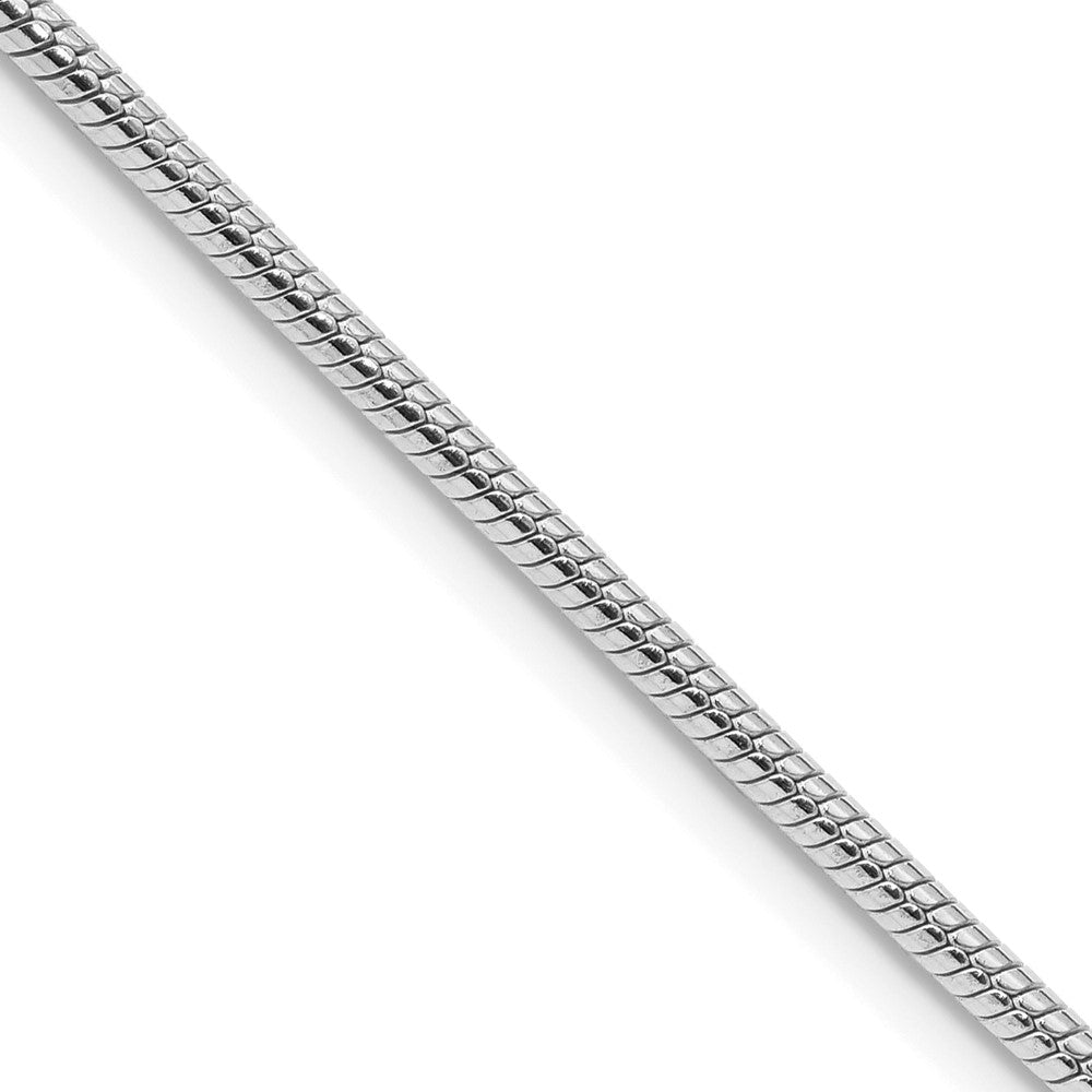 Sterling Silver Rhodium-plated 2mm Snake Chain