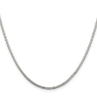 Sterling Silver 1.6mm Round Snake Chain