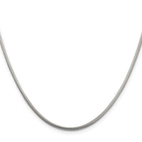 Sterling Silver 2mm Round Snake Chain