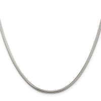 Sterling Silver 2.5mm Round Snake Chain