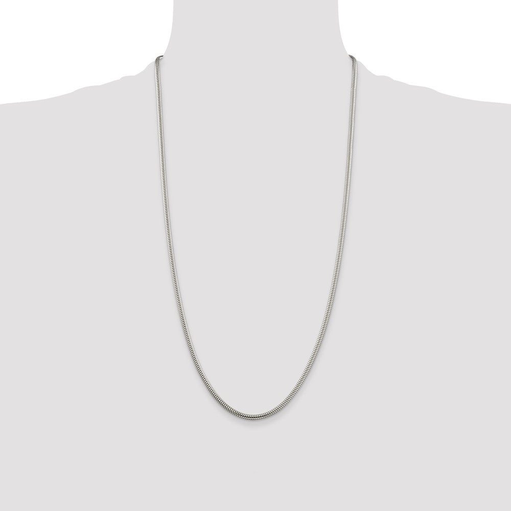 Sterling Silver 3mm Round Snake Chain