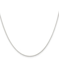 Sterling Silver Rhodium-plated 1mm Round Spiga Chain