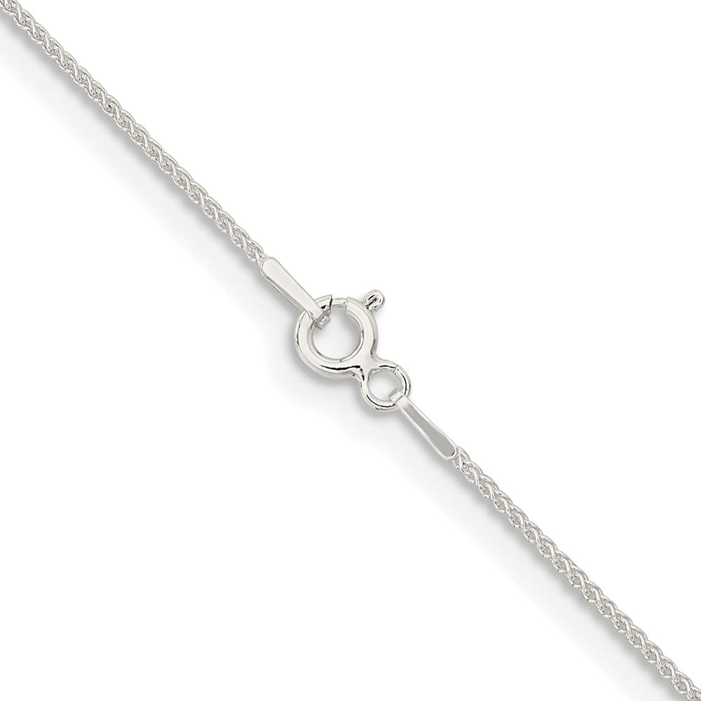 Sterling Silver Rhodium-plated 1mm Round Spiga Chain