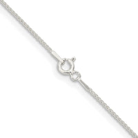 Sterling Silver Rhodium-plated 1mm Round Spiga Chain