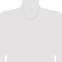Sterling Silver Rhodium-plated 1mm Round Spiga Chain