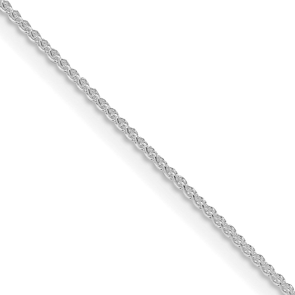 Sterling Silver Rhodium-plated 1mm Round Spiga Chain