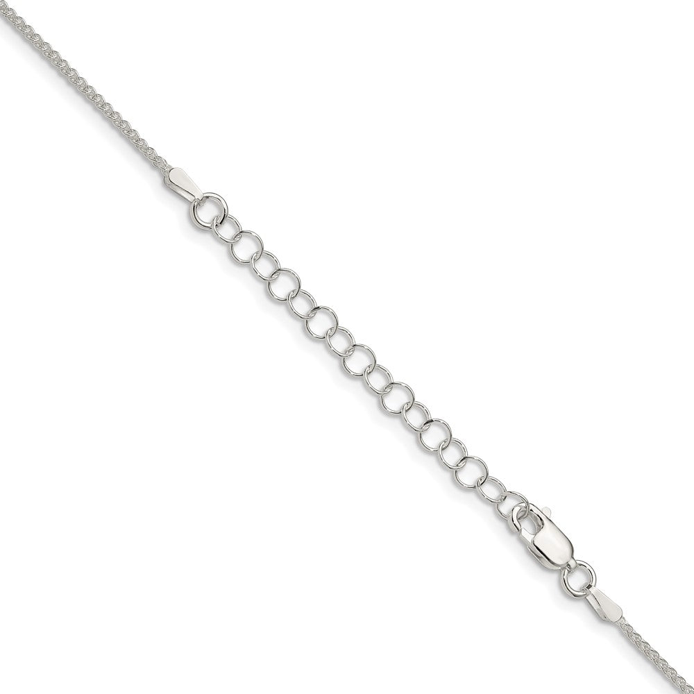 Sterling Silver 1.25mm Round Spiga Chain w/2in ext.