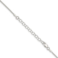Sterling Silver 1.25mm Round Spiga Chain w/2in ext.
