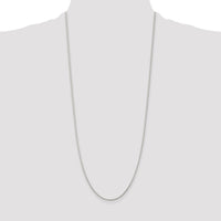 Sterling Silver Rhodium-plated 1.25mm Round Spiga Chain