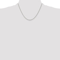 Sterling Silver Rhodium-plated 1.5mm Round Spiga Chain