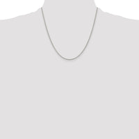 Sterling Silver Rhodium-plated 1.5mm Round Spiga Chain