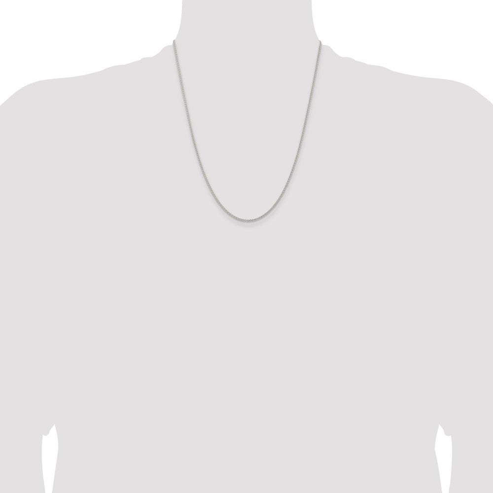 Sterling Silver 1.6mm Round Spiga Chain