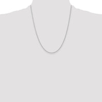 Sterling Silver Rhodium-plated 1.6mm Round Spiga Chain