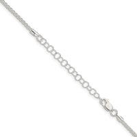 Sterling Silver 1.75mm Round Spiga Chain w/2in ext.