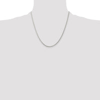 Sterling Silver Rhodium-plated 1.75mm Round Spiga Chain