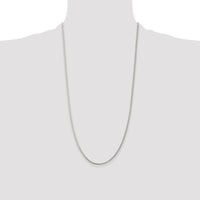 Sterling Silver Rhodium-plated 1.75mm Round Spiga Chain