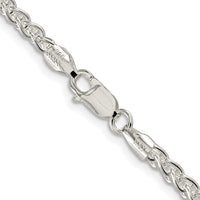 Sterling Silver Rhodium-plated 3mm Round Spiga Chain