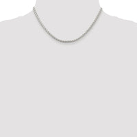 Sterling Silver Rhodium-plated 3mm Round Spiga Chain