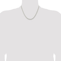Sterling Silver Rhodium-plated 3.7mm Round Spiga Chain