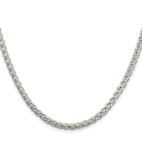 Sterling Silver Rhodium-plated 4mm Round Spiga Chain