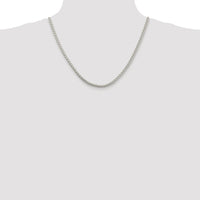 Sterling Silver Rhodium-plated 4mm Round Spiga Chain