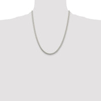 Sterling Silver Rhodium-plated 4mm Round Spiga Chain