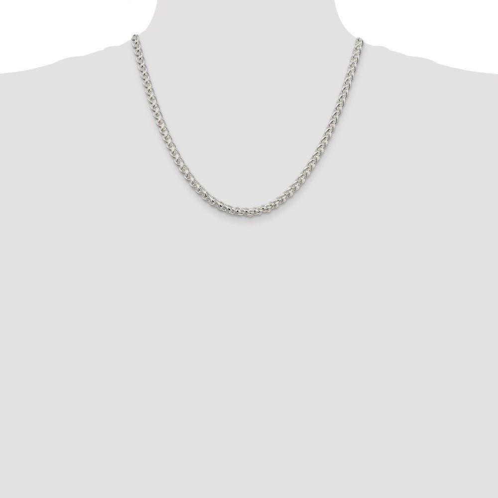 Sterling Silver 5mm Round Spiga Chain