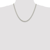 Sterling Silver Rhodium-plated 5mm Round Spiga Chain