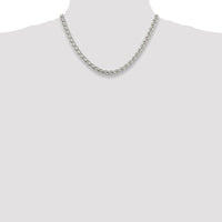 Sterling Silver 6mm Round Spiga Chain