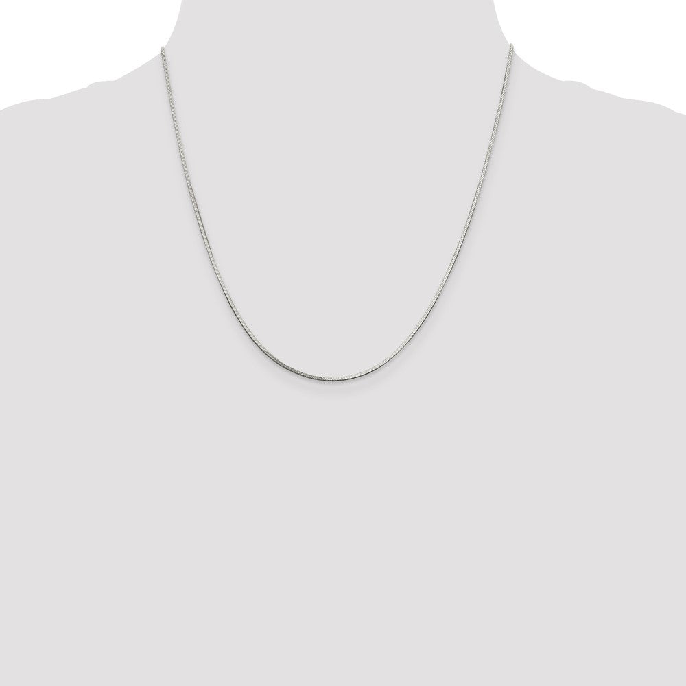 Sterling Silver 1mm Square Snake Chain