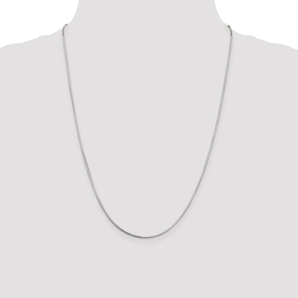 Sterling Silver 1mm Square Snake Chain
