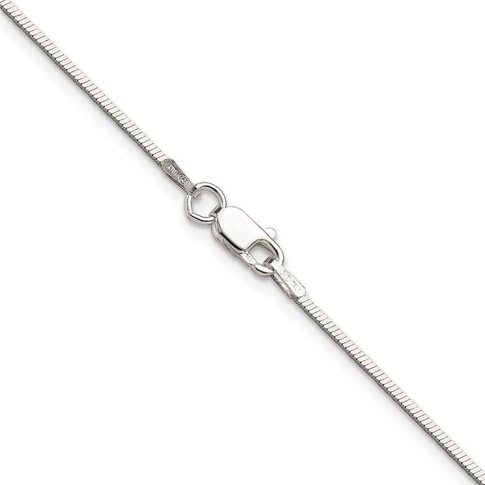 Sterling Silver Polished 1.15mm Square Snake Chain