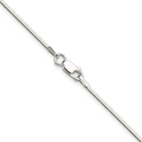 Sterling Silver Polished 1.15mm Square Snake Chain