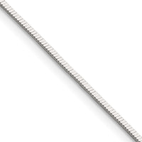 Sterling Silver Polished 1.15mm Square Snake Chain