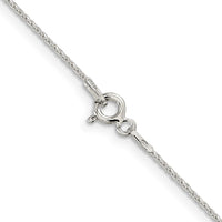 Sterling Silver .85mm Diamond-cut Round Spiga Chain