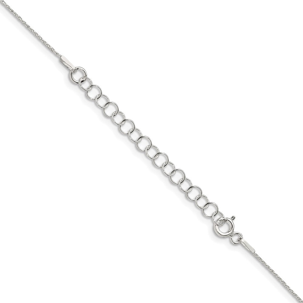 Sterling Silver .85mm Diamond-cut Round Spiga Chain w/2in ext.
