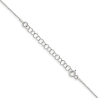 Sterling Silver .85mm Diamond-cut Round Spiga Chain w/2in ext.