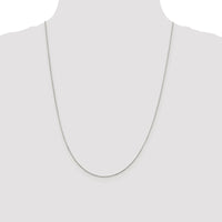 Sterling Silver Rhodium-plated .85mm Diamond-cut Round Spiga Chain