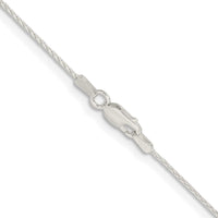 Sterling Silver Rhodium-plated .95mm Diamond-cut Round Spiga Chain