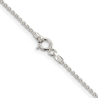 Sterling Silver Rhodium-plated 1.25mm Diamond-cut Round Spiga Chain
