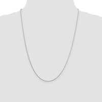 Sterling Silver Rhodium-plated 1.25mm Diamond-cut Round Spiga Chain