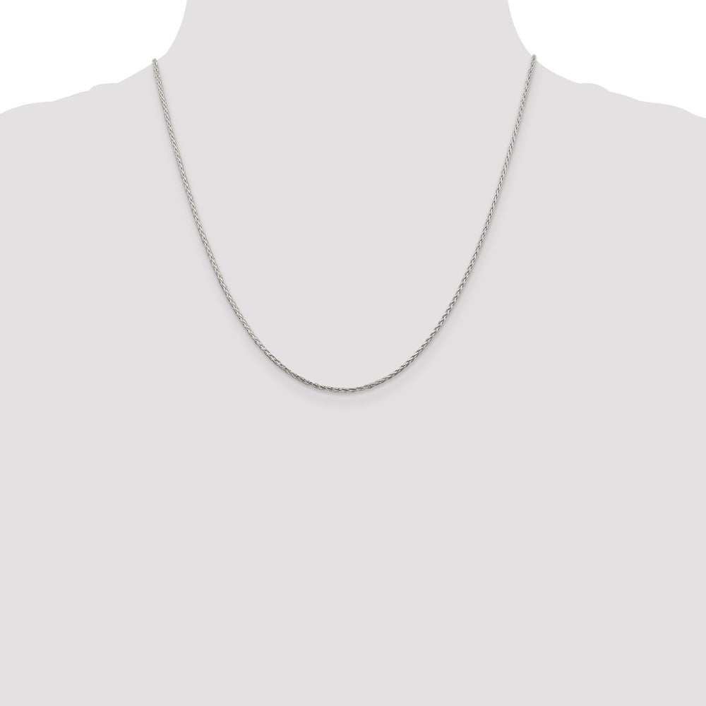 Sterling Silver 1.45mm Diamond-cut Round Spiga Chain