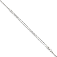 Sterling Silver 1.45mm Diamond-cut Round Spiga Chain w/4in ext.