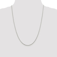 Sterling Silver Rhodium-plated 1.45mm Diamond-cut Round Spiga Chain