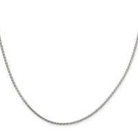 Sterling Silver 1.7mm Diamond-cut Round Spiga Chain w/2in ext.