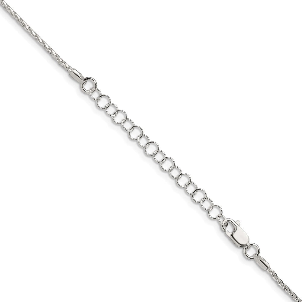 Sterling Silver 1.7mm Diamond-cut Round Spiga Chain w/2in ext.